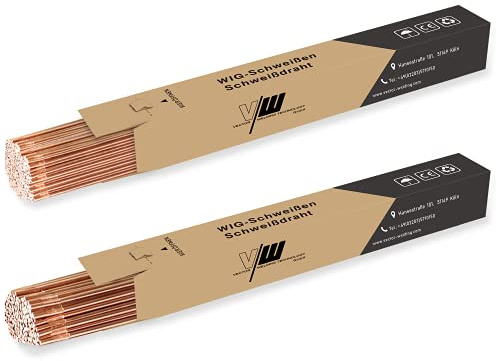 Varillas de soldadura de acero WIG ER 70S-6 SG3, 1 kg, 1,6 mm y 1 kg, 2,4 mm de Vector Welding
