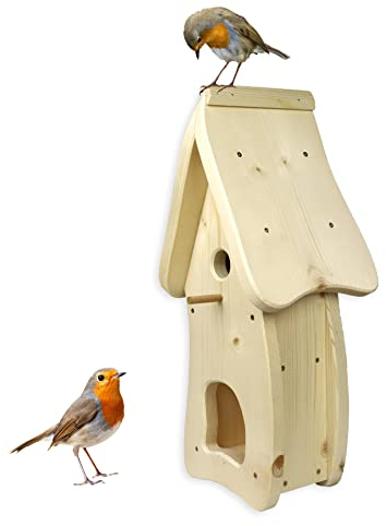 Premium Nistkasten (N1) mit Vogelfutterhaus - Nistkästen Vogelhaus Vogelhäuschen (N1)