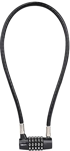 NBYT5-digit Cable Wire Combination Padlock - 22 Length - Approx. 5/16 Diameter, Reset Code for Cabinet Door Handles, Bikes, Gates, Gyms, Schools, Sheds, Lockers, Helmets, Pet Doors Padlock
