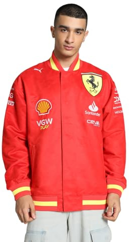 PUMA Giacca da college della squadra Scuderia Ferrari 2024 Uomo Rosso Bruciato - Taglia: L