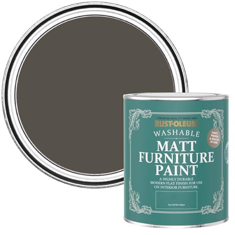 Rust-Oleum Peinture Brune Mate & Lessivable pour Meubles, Finition Mate - Brun Terre 750ml