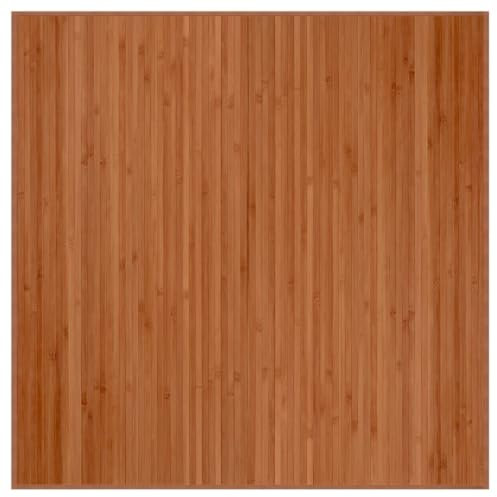 vidaXL Teppich, Bambusteppich Quadratisch, Bambusmatte rutschfest für Wohnzimmer, Läufer Küchenteppich Flurteppich, Modern, Braun 100x100cm Bambus
