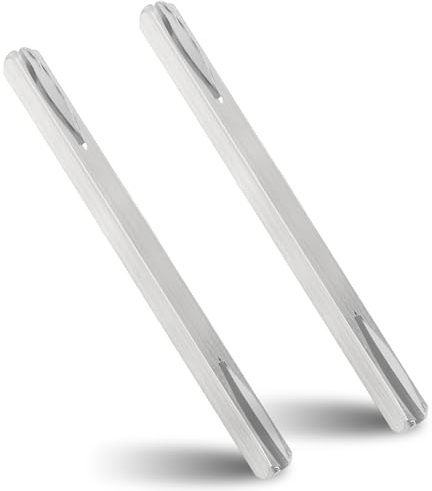 Beatific 2 unidades de tirador de puerta de husillo, pasador cuadrado de 8 mm x 120 mm, acero galvanizado, pasador cuadrado de repuesto, herrajes para puerta, pasador de fijación, tirador de acero