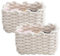 Hperu Nette Körbe 2pcs Baumwollseilkorb, 7,5x5,9 x 4,7 süße Körbe, geflochtener Strickkorb, Desktop gewebte Körbe für die Aufbewahrung von Fernbedienung, Snacks, Make-up, Socken, Spielzeug Weiß
