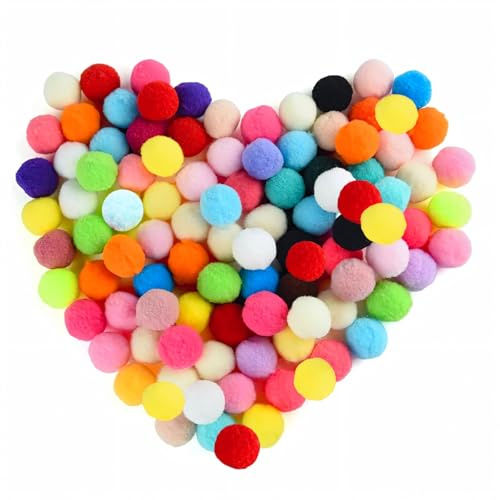 EHIOG 200 Piezas Pompones Manualidades, Pompones de Colores para Manualidades, Bolas Esponjosas, para Bricolaje Suministros Decoraciones Costura Guirnaldas y Flecos