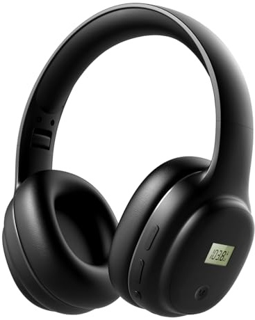 YUFFUN Rechargeable and Portable Personal FM Radio Headphones with Best Reception, Wireless Headset Radio Ear Muffs for Jogging, Mowing, Cycling, Meeting FM Receiver - Upgrade Type-C
