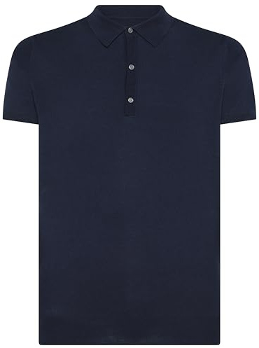Cashmere Zone CZ-Polo Hombre en Jersey de Algodón Elegante, Polo Casual de Verano con 3 Botones, Camiseta Transpirable Slim Fit, Prenda Ligera para Oficina o Tiempo Libre,