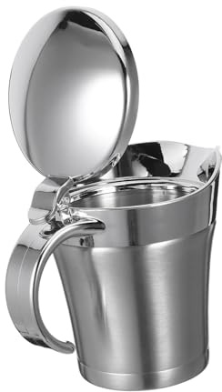 Saucière Thermique 450ml en Acier Inoxydable Argenté pour Service