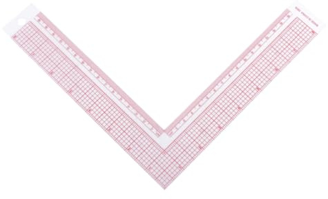 Hemobllo Righello Da Sarto a l in Plastica Trasparente Multifunzionale, Strumento Da Cucito Preciso Per Stilisti e Sartorie, Per Applicazione Occhielli e Tasche