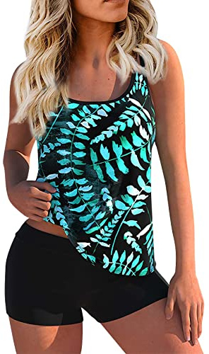 Tankini Mujer Estampado Vintage Ropa Mujer Playa Verano Tankinis Classic Chic Traje De Baño Dos Piezas Ligera Basicas Swimsuit Women Aguas Termales Playa Verano