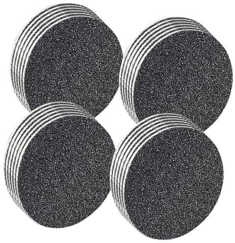 SOESFOUFU 60pcs Disposable Black Sandpaper Discs for Foot Callus Remover Made of Eva and Carborundum, Suitable for Nail Salon and Family Use, Effective Hard Skin Removal Pads