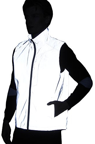 NewL männer frauen 3 mt reflektierende weste jacke casual hiphop windjacke nacht sportlich mantel fluoreszierende kleidung (S)