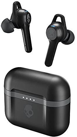 Skullcandy Indy Evo In-Ear Bluetooth Kopfhörer mit Mikrofon, True Wireless, schweiß-, wasser- und staubresistent, bis zu 30 Stunden Gesamtakkulaufzeit - Schwarz