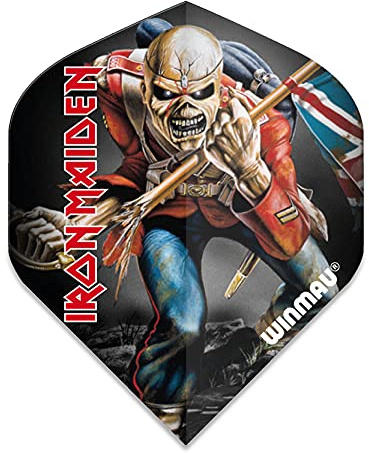 WINMAU Rock Legends Iron Maiden Trooper Rhino Extra Thick Dart Flights - 1 Set per Pack (3 Fights in Total)