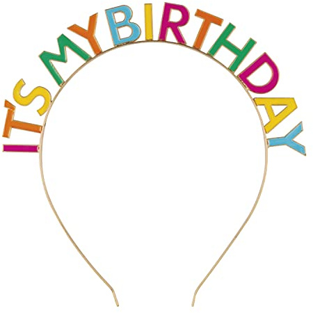 Unique 26379 - Emaille It's My Birthday Stirnband - 1 Stück (1 Packung)