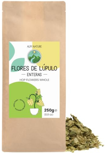 Alpi Nature Humle Hel 250g, Torkade Hela Humleblad, Humulus Lupulus, Humle Löst Örtte