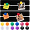 Magnettafel Magnettafeln Memotafel 30 x 5 cm Schwarz Selbstklebend Magnetleisten Magnetboard mit 12 Farben Magnete für Büro Fotowand