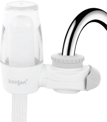 PRIME ESSENTIALS® Sistema de Filtración de Agua para Grifo I Filtro de agua On Tap I Tecnología de Microfiltración I Purificador - Descalcificador de Agua para Grifo I Color Blanco - 1000 litros.