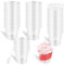 Legpador 50 Piezas Cuencos Aperitivos, 7oz/200ml Vasitos para Postres Transparentes, Cuencos de Postre Plástico con 50 Cucharas, Vasos para Postres, Pudín, Mousse, Helado, Tiramisú, Tartas