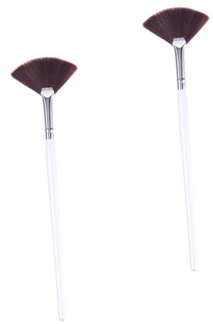 Ipetboom Set 2 Pennelli Per Maschera Viso Setole Sintetiche, Applicatori Precisi Per Creme e Fanghi, Manico in Legno Ergonomico, Per Trattamenti Di Bellezza e Cura Della Pelle Donna