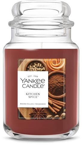 Yankee Candle Kitchen Spice, Scented Candle, 22oz Large Jar with up to 150 Hour Burn Time, Giftable