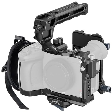 SMALLRIG FX2 Cage Kit with V-Mount Plate, Top Handle, HDMI Clamp, and Wrist Strap, Built-in Multiple Expansion Interfaces, Advanced Rig for Sony FX2-5590
