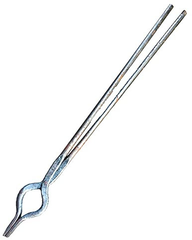Pince de Forge Tenailles de Forge Bouche Plate Pince de Forgeron à Nez Rond pour Forgeron Anvil Forge (80cm 2.5kg Pince de Forgeron)