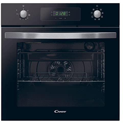 Candy Idea Forno Elettrico da Incasso Ventilato, 70 Litri, Classe A+, Sistema di Pulizia Idrolitica Aquactiva, Controllo tramite App hOn, 59,5 x 59,5 x 58,8 cm, Nero - FIDC N615