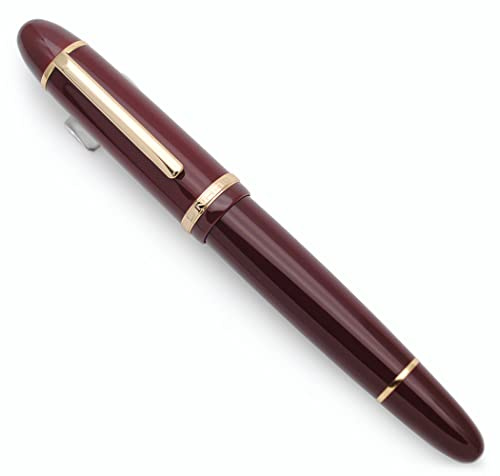 JINHAO X159 Resin Fountain Pen with Ink Converter (Fine Nib, Gold Clip-Wine Red)