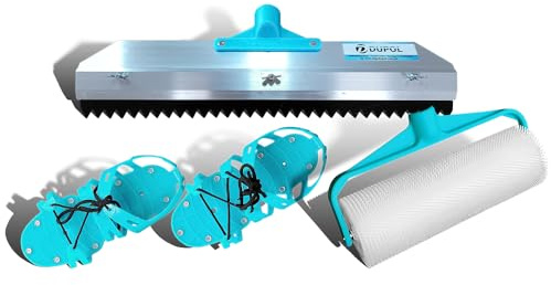 DUPOL Professional Epoxy Floor Tool Kit â Self Leveling Flooring Tools with Spiked Roller, Spike Shoes & Notched Squeegee â Contractor Grade Tools for Epoxy Resin & Cement Coatings