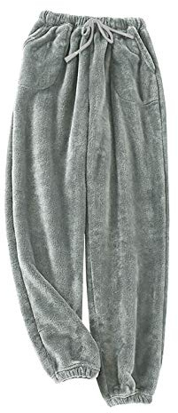 Pantalon d'Intérieur Homme Hiver : Pyjama Moelleux et Chaud, Maison Long Jambe Large, Sommeil en Peluche, Loisirs et Jogging