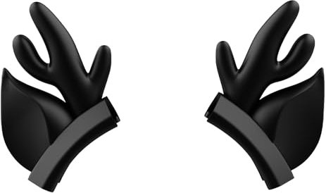 ONITOON Black Deer Antler Ears for Headphones, Silicone Cute Ears Attachment, Lovely Detachable Accessories Fit for Gaming Headset, Lightweight & Durable