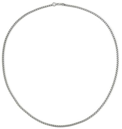 KnSam Men's Necklaces, Stainless Steel Friendship Chain, Pea Chain Shape, Silver Pea Chain, 55 cm, Stainless Steel, No cubic zirconia