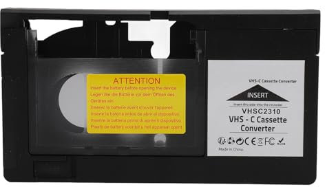 Focket Adattatore Cassetta VHS C, Funzionamento Motorizzato One Chiave di Controllo Compatibile con Nastri VHS C S VHS, per Convertire i Nastri VHS C o VHS