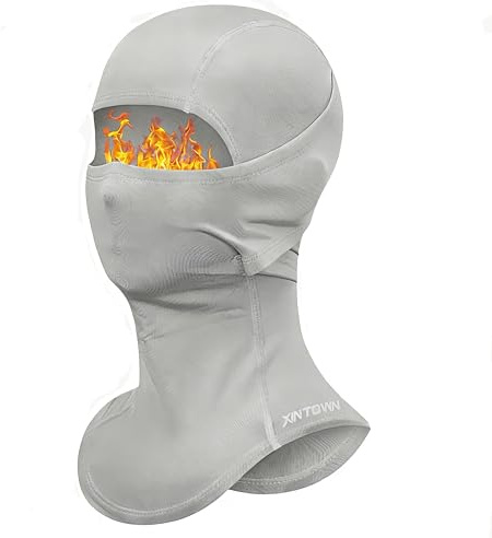 AYPOW Cagoule d'hiver Enfants 4-12 Ans, Coupe-Vent Respirant Masque de Ski Cyclisme, Thermique Polaire Cou Cache-Cou Hiver Casquette Chapeau sous Les Casques pour Garçons et Filles Plein Air Vélo