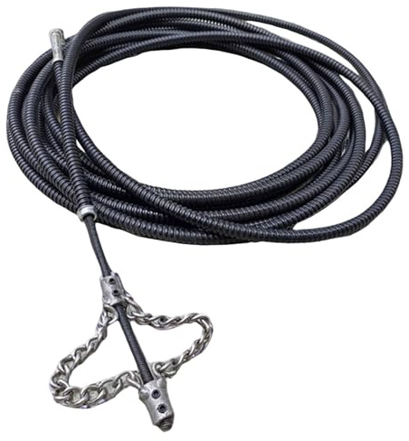 Sturalavandini Flessibile in Metallo per Tubature Sonda Sturatubi a Spirale Attrezzo per Pulizia Scarichi Otturati Adatto per Bagno Cucina Vasca, 7 M