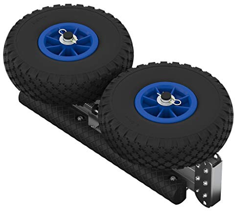 Kanuwagen mit LUFTREIFEN Transportwagen SUP Aluminium KW260-LU, schwarz/blau