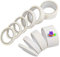 10 Stück Abdeckband für Malerei, Malerband Breit 10/20/30/50 mm für Künstler Sprühfarbe, Biologisch abbaubares Papierband Low Tack Weißes Abdeckband für DIY Handwerk, Malen und Dekorieren (20 m/Rolle)