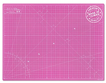 Elan A2 Cutting Mat A2 INCH Pink and Purple, 5-Ply Craft Mat, Self-Healing Cutting Board Craft, Art Mat, Self Healing Cutting Boards 24 x 18 INCH, Dressmaking Accessories for Sewing, Quilting