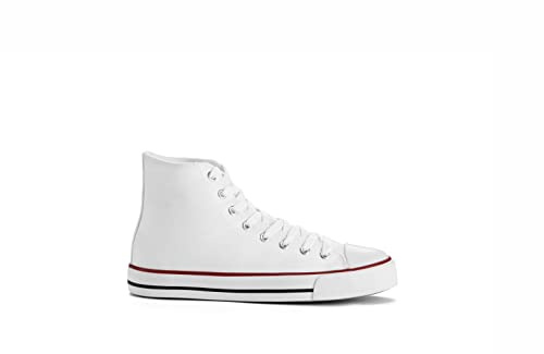 Cultz Diamond Unisex Sneaker Femmes Hommes Baskets Montantes Blanc 41