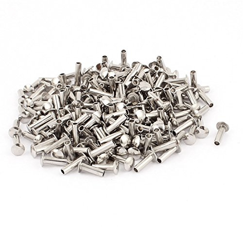 Ruilogod 200 Pcs M3 x 10mm Nickel Plated Head Semi-Tubular Rivets (id: 40a 9a9 af6 a53 28d