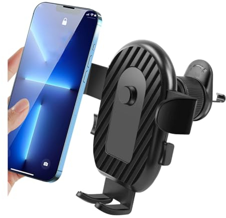 JNNJ Soporte de teléfono móvil para coche, ajustable 360 grados giratorio soporte ajustable para teléfono móvil, soporte universal para coche con ventilación de aire, para todos los teléfonos móviles