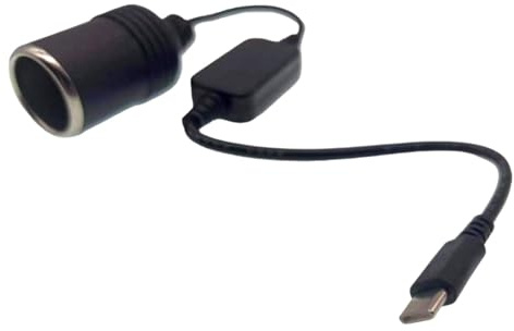 Zasdvn USB C till 12 V, USB C till 12 V adapter, bärbar USB-C-adapter för
