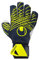 uhlsport Fußball Torwarthandschuhe Prediction Soft Flex Frame - Torwarthandschuhe für Kinder und Erwachsene mit Fingerschutz, Marine/weiß/Fluo gelb, 9