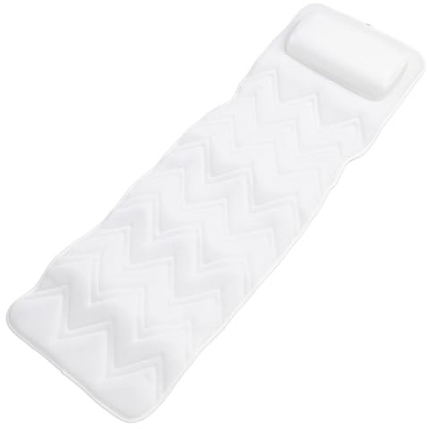 Cocoarm Cuscino da Bagno per Tutto Il Corpo Cuscino per Vasca da Bagno Spa per Vasca con 13 Ventose Antiscivolo, per Supporto per Testa Collo Spalla Schiena 126x41 Cm