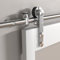 SOTECH Edelstahl Schiebetüren Set MANSION (seitlich anschraubbar) bis 80 kg Türgewicht, max. 1000 mm Türbreite und 30-40 mm Türstärke, Scheunentor-Beschlag mit Türstopper & Bodenführung für Holztüren