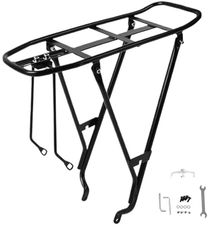 Biniveil Portaequipajes Trasero para Bicicleta | Soporte Posterior de Carga | Accesorios De Transporte Estables Y Ajustables En Altura para Paseos En Bicicleta