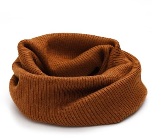 YWTAENOH Cashmere Scarves for Mens and Women Neck Warmer Knit Circle Loop Scarves Thick Infinity Neck Gaiter