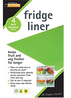 4x Fridge Drawer Shelf Liners Mats - Keeps Fruit Veg Salad Fresh for Longer Liner Draw Mat Cabinet Cover Life Extender