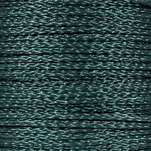 Rope & Cord – Hollow Braid Polypropylene All-Purpose Lightweight Rope – Hunter Green/White| Diameter: 1/4 |500 Feet (Spool)